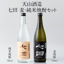 【ふるさと納税】 七田 麦焼酎 ＆ 純米焼酎 セット (720ml X 2本) 天山酒造 焼酎 送料無料 日本酒 吟醸 飲み比べ 地酒 蔵元直送 お酒 アルコール お祝い 人気 ランキング 高評価 【B135-019】