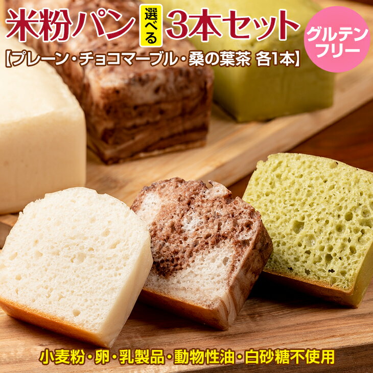 【ふるさと納税】 米粉 パン 選べる 3本セット (プレーン