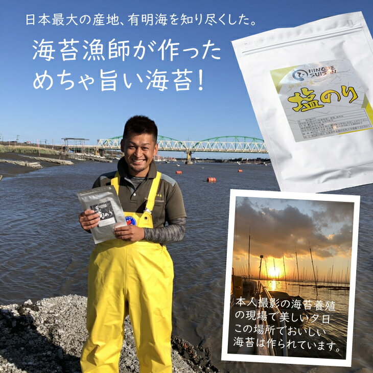 【ふるさと納税】 海苔 師直売！ 有明産 焼のり・塩のりセッ