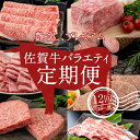 【ふるさと納税】【定期便】 12ヶ月連続お届け 佐賀牛 バラエティ セット お肉の定期便 送料無料 黒毛和牛 ブ A5～A4 ブランド牛 ステーキ しゃぶしゃぶ スライス ハンバーグ 焼肉 ブロック セ…