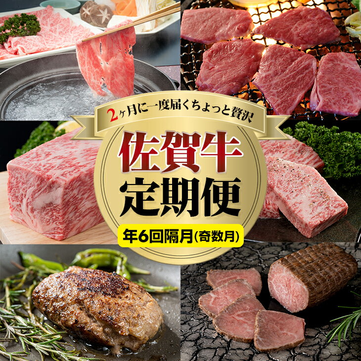 【定期便】(年6回/奇数月お届け) 佐賀牛 隔月お届け便 肉本舗小城　送料無料　A5～A4 人気 ランキング 国産 佐賀県産 黒毛和牛 牛肉 牛 ステーキ 【Q110-002】