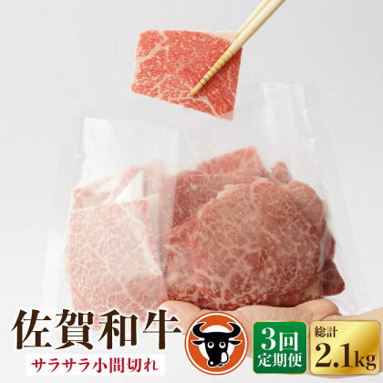 【3回定期便】佐賀和牛 サラサラ小間切れ（切落し）350g×2P 佐賀県産 黒毛和牛 牛肉 牛 佐賀県嬉野市/一ノ瀬畜産 [NAC116]