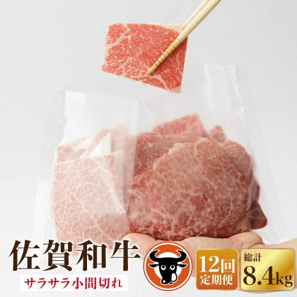 【12回定期便】佐賀和牛 サラサラ小間切れ（切落し）350g×2P 佐賀県産 黒毛和牛 牛肉 牛 佐賀県嬉野市/一ノ瀬畜産 [NAC118]