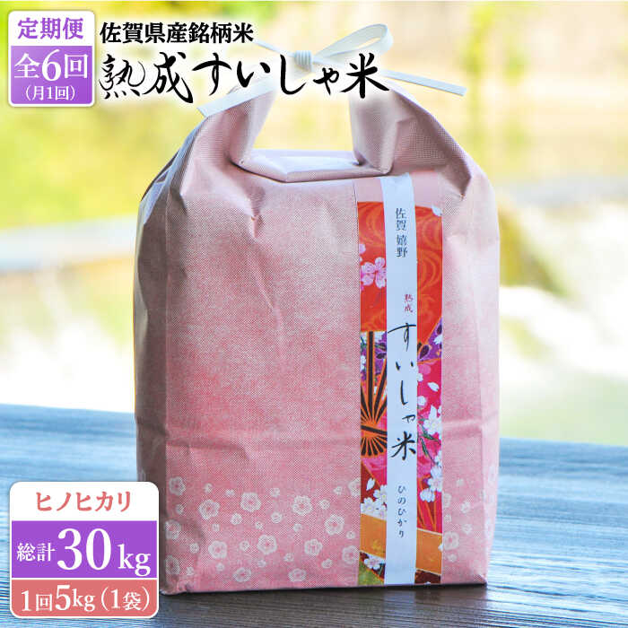 【全6回定期便】 令和5年産 佐賀県産 ヒノヒカリ 5kg 佐賀県産 米 こめ 精米 熟成 佐賀県嬉野市/一粒 [NAO058]