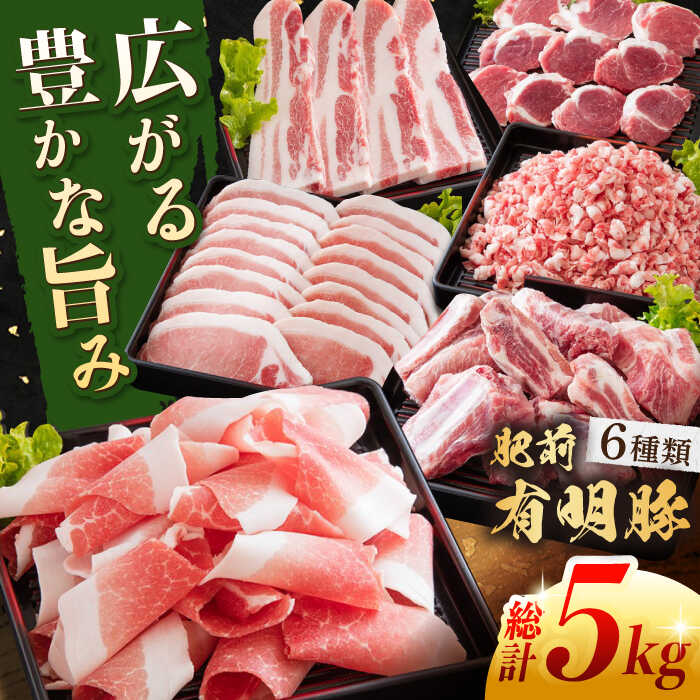 【ふるさと納税】肥前有明豚 6種 バラエティセット 総計5kg 豚 豚肉 小分け 便利 佐賀県嬉野市/くすの...