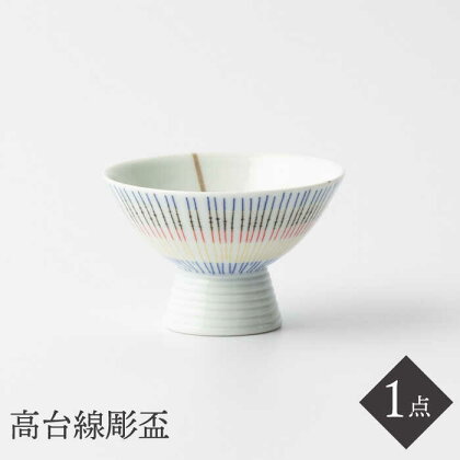 高台線彫盃 眞珠陶磁器工房 NBB003