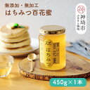 【ふるさと納税】国産はちみつ(神埼産)百花蜜 450g 【贈り物 黄金色 自家製 疲労回復 美容 栄養 花の蜜 純粋 九州産】(H050127)