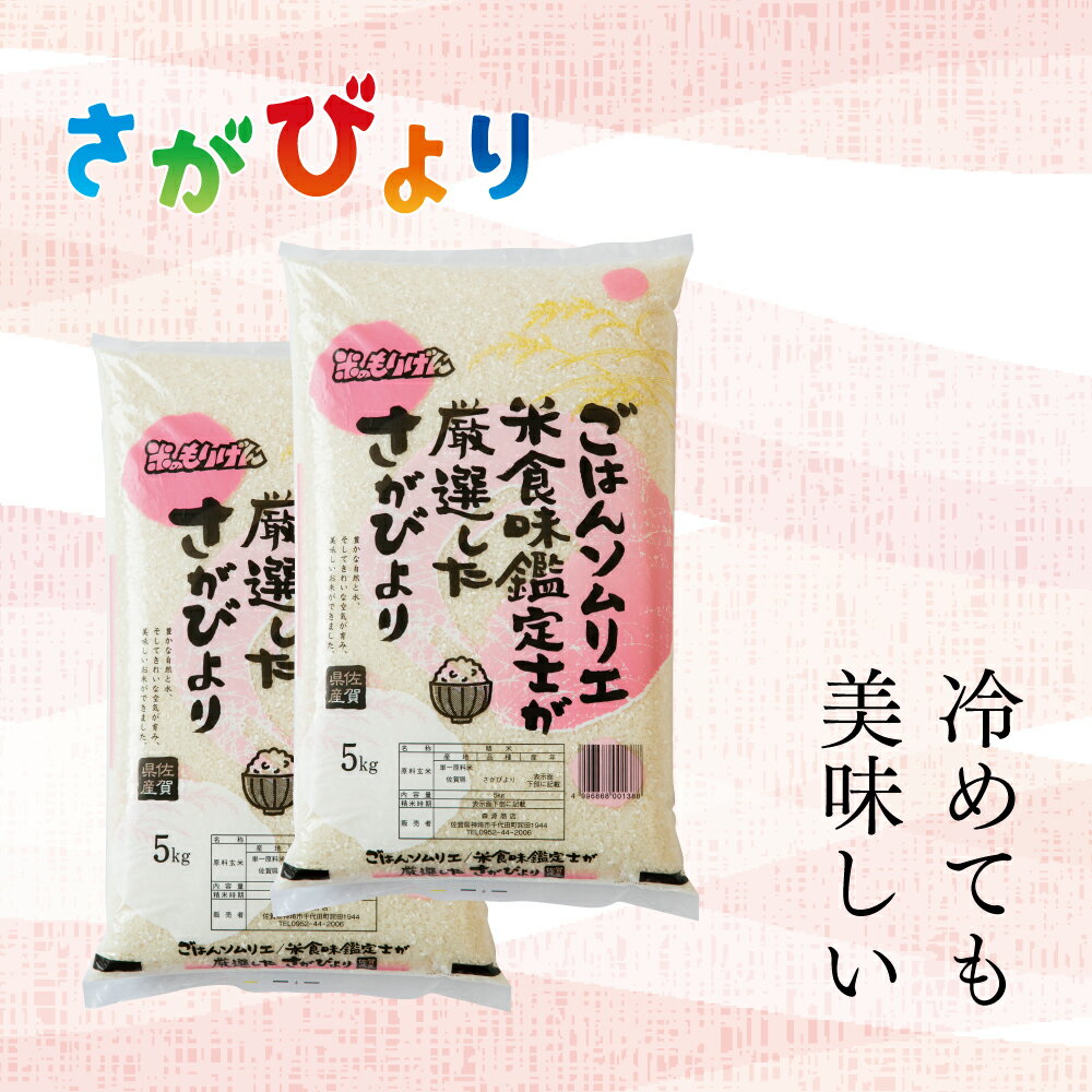 【ふるさと納税】ごはんソムリエが厳選 さがびより10kg(令和5年産)【米 お米 精米 白米 10kg 5kg ×2袋 さがびより ブランド米】 (H063126)