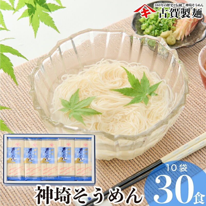 【ふるさと納税】佐賀県特産品 神埼そうめん 10入 【そうめん 麺 乾麺 保存食 無添加 贈答 お中元 お歳暮 贈り物 のし 対応 ギフト包装 ラッピング 対応 神埼そうめん 時短 佐賀県産 簡単 特産…