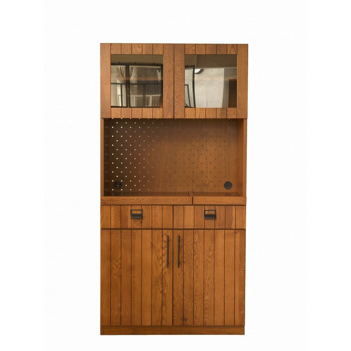 【ふるさと納税】ルーデ 90キッチンボード ブラウン (H062159)