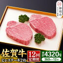 【ふるさと納税】ヒレステーキ180g×2枚×12回【佐賀牛ヒレ12回定期便】牛肉 お肉 黒毛和牛 ステーキ用 部位 赤身 ブランド牛 国産 BBQ バーベキュー...