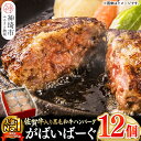 【ふるさと納税】がばいばーぐ。佐賀牛入り黒毛和牛ハンバーグ140g×12個|冷凍 国産 冷凍食品 お取り寄せ ギフト 高級 牛 豚 佐賀 ふるさと 美味しい 贈...