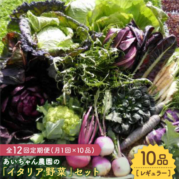 9位! 口コミ数「0件」評価「0」【10品×12回定期便】農薬に頼らない！カラダにやさしい「イタリア野菜」セット（レギュラー）【吉野ヶ里あいちゃん農園】[FAA018]