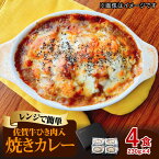 【ふるさと納税】楽々レンチン♪ 濃厚 佐賀牛挽き肉入り 焼きカレー 4食セット（230g×4食分） 吉野ヶ里町/オフィス・タカハシ [FAG022]