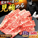 【ふるさと納税】【全12回定期便】 佐賀牛 カルビ 600g 焼肉用| 高評価 焼肉 BBQ バーベキュー 焼き肉 牛肉 | 吉野ヶ里町/ミートフーズ華松[FA...
