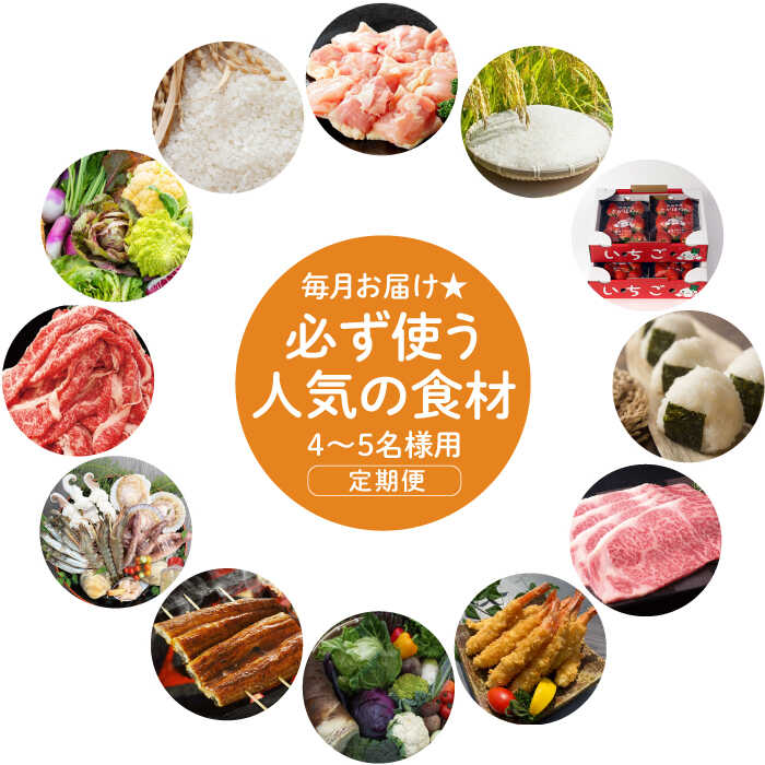 1位! 口コミ数「0件」評価「0」毎月お届け★必ず使う人気の食材定期便（4〜5名様用） [FBF062]