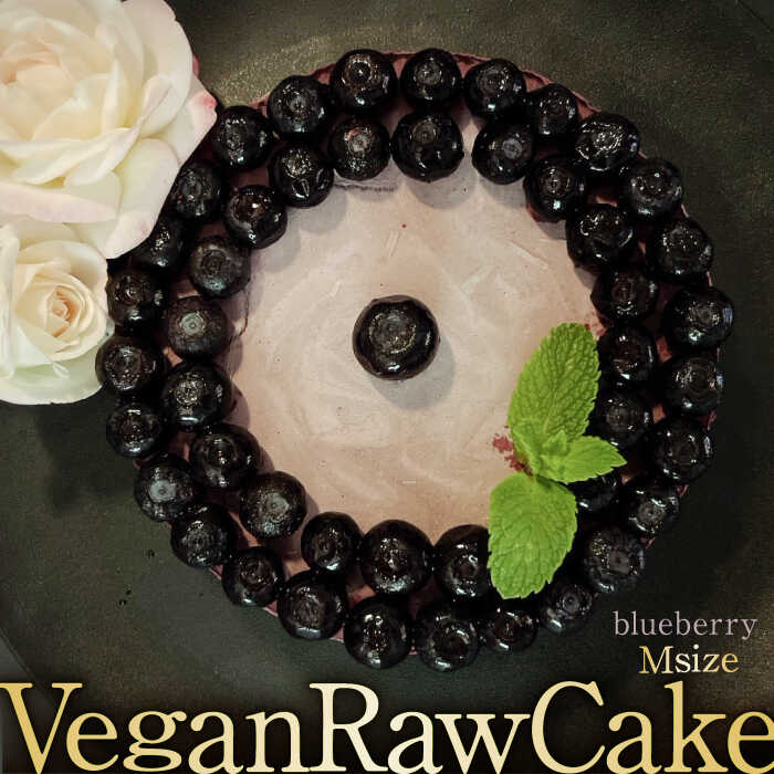 【ふるさと納税】植物性100% Vegan Raw Cake Blueberry(ブルーベリー/Mサイズ)お砂糖・小麦粉・乳製品不使用のスイーツ ヴィーガンロー...
