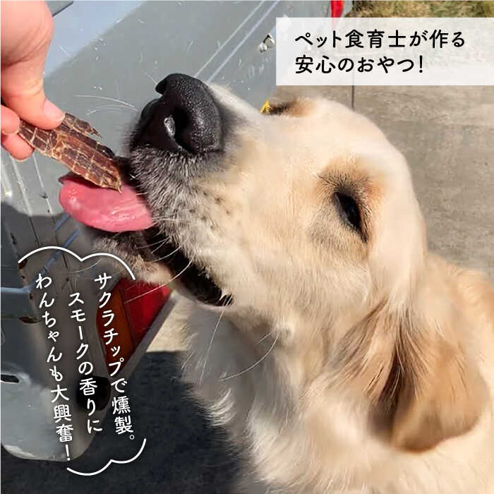 【ふるさと納税】＜6回定期便＞中大型犬向け☆天然いのししスモークジャーキー4個 わんこin食堂/吉野ヶ里町 [FCG068] 3