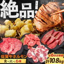 【ふるさと納税】【全6回定期便】佐賀牛6種食べ比べ! ホルモンバラエティセット 10.8kg 4-5人前 タン・小腸など 吉野ヶ里町/やきとり紋次郎[FCJ10...
