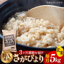 【ふるさと納税】【令和5年産】【全3回定期便】特A獲得！さがびより 玄米 5kg 総計15kg 吉野ヶ里町/大塚米穀店 [FCW020]