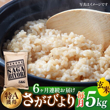 【令和5年産】【全6回定期便】特A獲得！さがびより 玄米 5kg 総計30kg 吉野ヶ里町/大塚米穀店[FCW021]