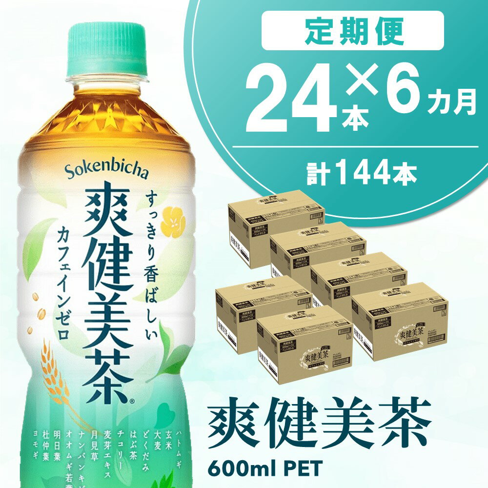 【ふるさと納税】【6カ月定期便】爽健美茶 600mlPET×24本(合計6ケース)【コカコーラ 定期便 カフェイ...