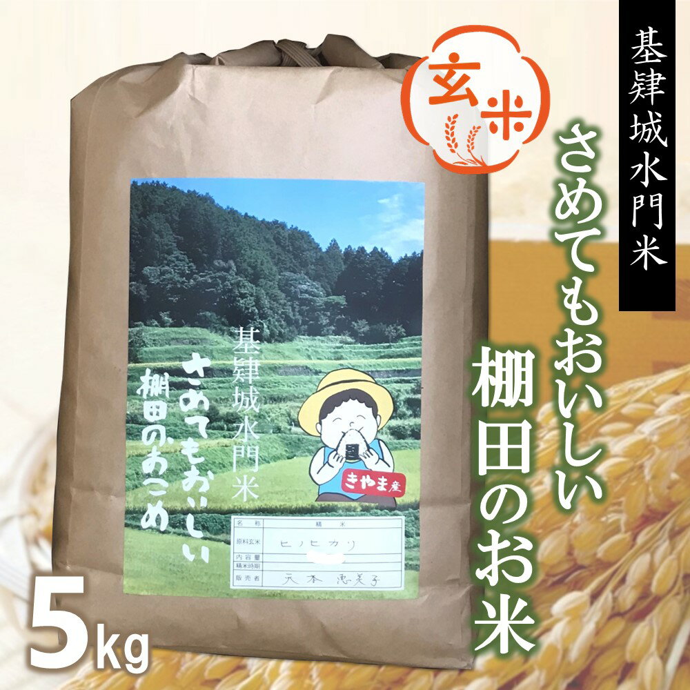 令和5年産[基肄城水門米]さめてもおいしい棚田のお米 5kg[ひのひかり 米 玄米 お米 やまつき米 モチモチ 基山町産 棚田米 5kg] Z3-R072002