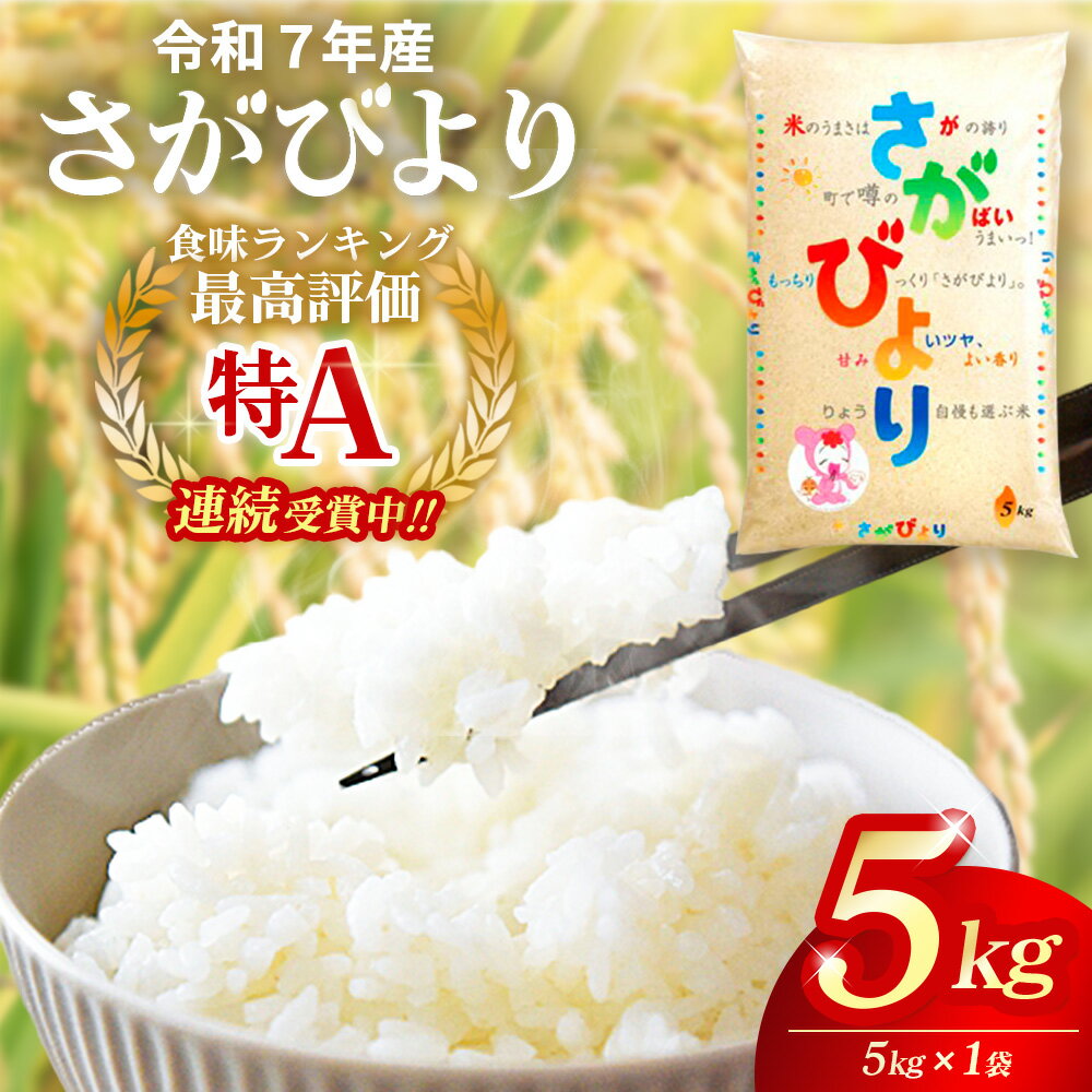令和7年産 さがびより 5kg[さがびより 米 お米 ごはん ご飯 白米 精米 ブランド ランキング 特A米 県産米 美味しい]K082001