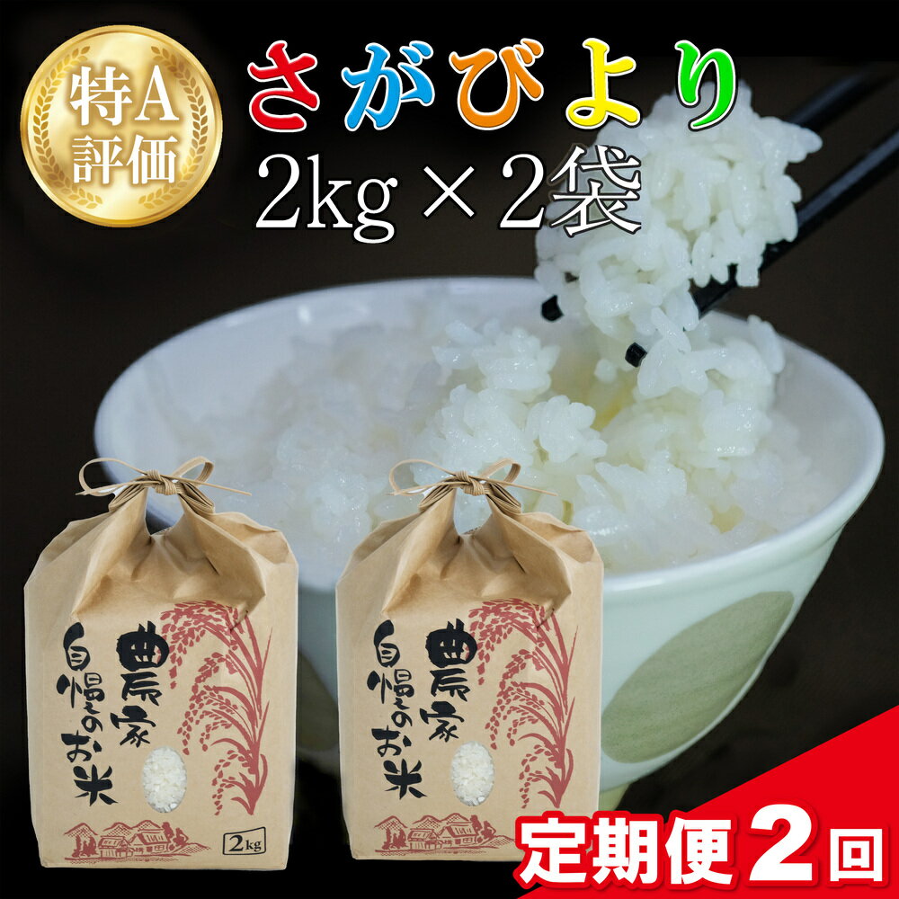 20位! 口コミ数「0件」評価「0」【2カ月定期便】令和5年産 さがびより 4kg (2kg×2袋)【特A米 米 ブランド米 県産米 精米 ごはん おにぎり お弁当 ふっくら ･･･ 