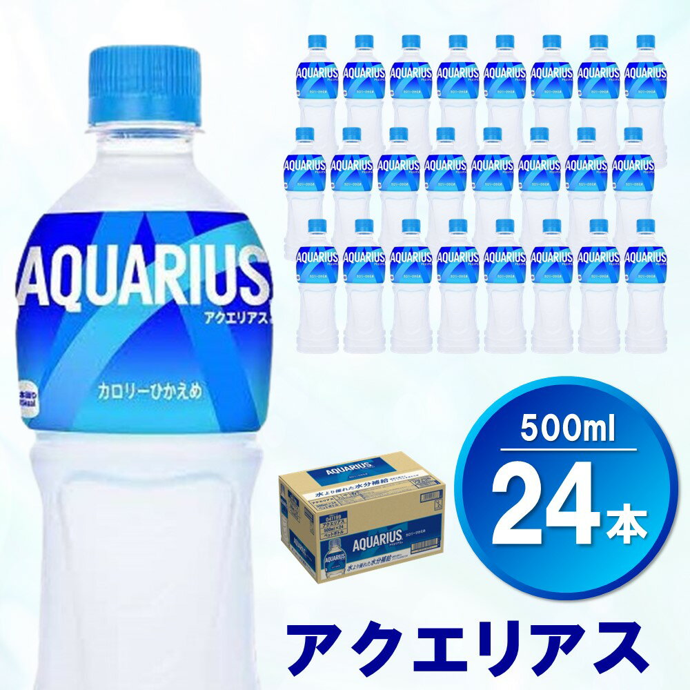 【ふるさと納税】アクエリアス 500mlPET×24本(1ケース)【コカコーラ 熱中症対策 スポーツ飲料 スポーツドリンク 水分補給 カロリーオフ ペットボトル 健康 スッキリ ミネラル アミノ酸 クエン酸 リフレッシュ 常備 保存 買い置き】 Z2-R047005