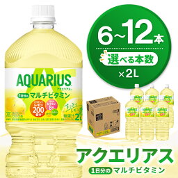 【ふるさと納税】アクエリアス 1日分のマルチビタミン PET 2L │ 本数が選べる 6本 12本 1ケース 2ケース アクエリ スポーツ飲料 水分補給 熱中症対策 ビタミン補給 ビタミンC ミネラル クエン酸 2リットル ペットボトル スポーツ イベント 買い置き まとめ買い K090P010
