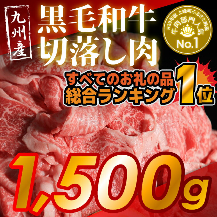 【ふるさと納税】九州産 黒毛和牛 切落し肉 1500g