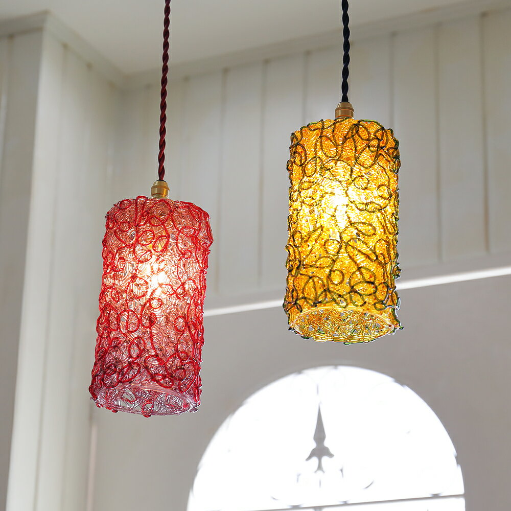 ricorDI pendant lamp TORRE ピンク×レッド 照明 ペンダントライト アンティーク