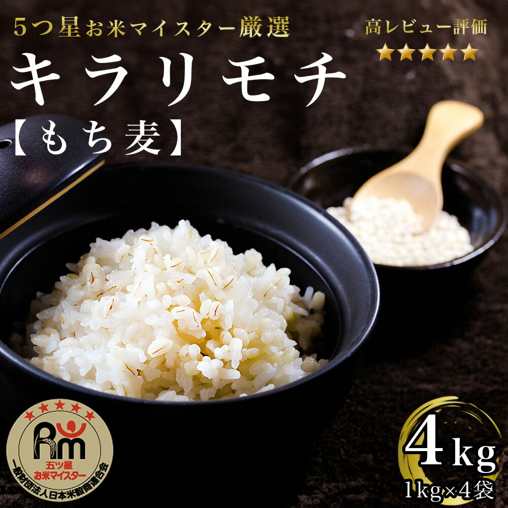 【ふるさと納税】佐賀県産『もち麦』4kg(1kg×4袋) 【