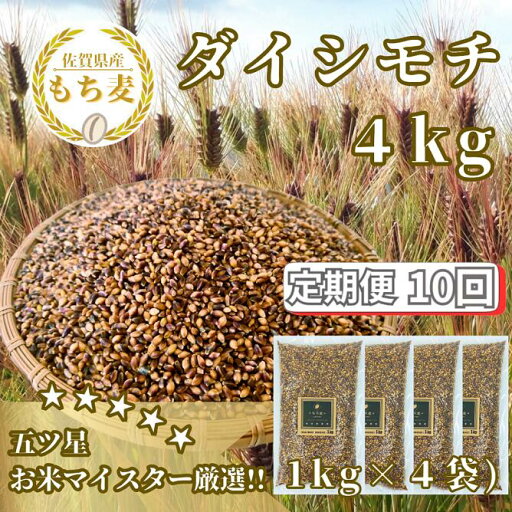 【ふるさと納税】【10回定期便】ダイシモチ4kg もち麦 キラリ もち麦ごはん(CIB46) 【ふるさと納税】【10回定期便】ダイシモチ4kg もち麦 キラリ もち麦ごはん(CIB46)