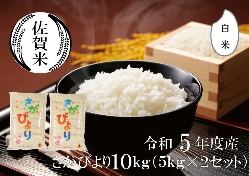 【ふるさと納税】令和5年産さがびより10kg(5kg×2セッ