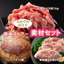 【ふるさと納税】坂本ストアー牛丼・ハンバーグ・唐揚げの素材セット(牛バラ肉切り落とし・ハンバーグ・鶏もも肉)(BN127)