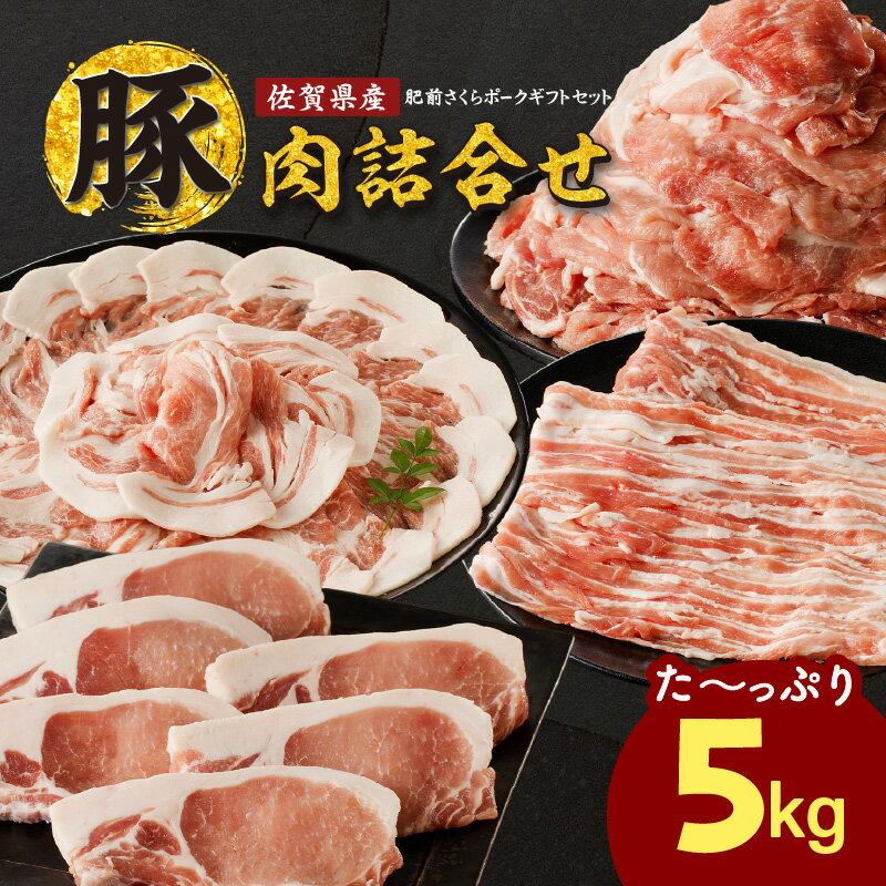 佐賀県産豚肉(肥前さくらポーク)詰合せギフトセット 合計5kg!