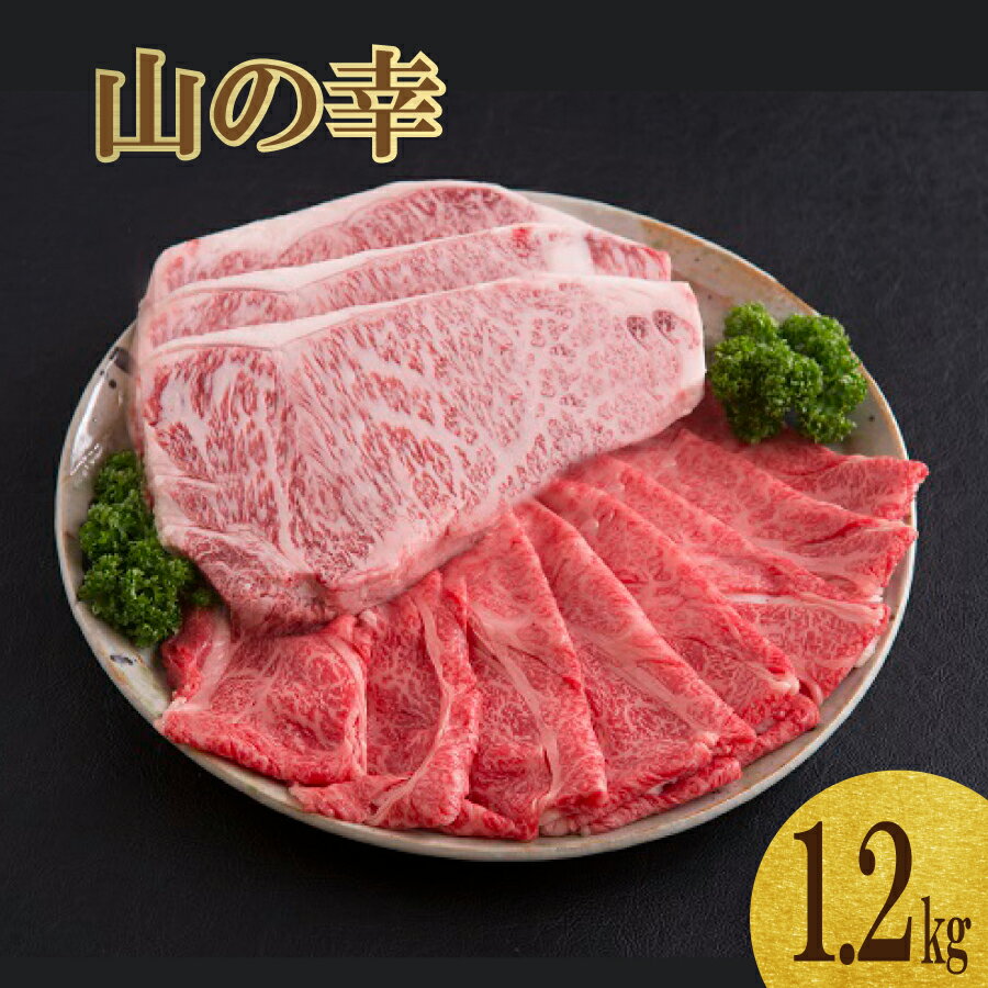 山の幸ギフトセット(佐賀牛のステーキ肉とすき焼き用肉)計1.2kg