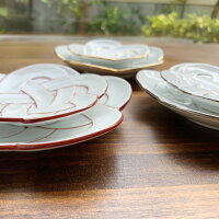 【ふるさと納税】まるふく有田焼田清窯梅むすび皿6枚セット【陶磁器】