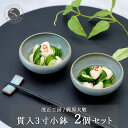 【ふるさと納税】有田焼 貫入青磁3寸小鉢 2個セット【梶原大敬 茂正工房】器 うつわ 食器 皿 小ぶり 小鉢 ボウル 2個 セット ペア 青磁 貫入 青 夏 シ...