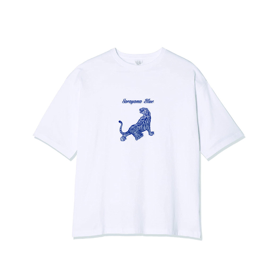 深海商店 XLサイズ "呉須"プリントTシャツ -TORA-