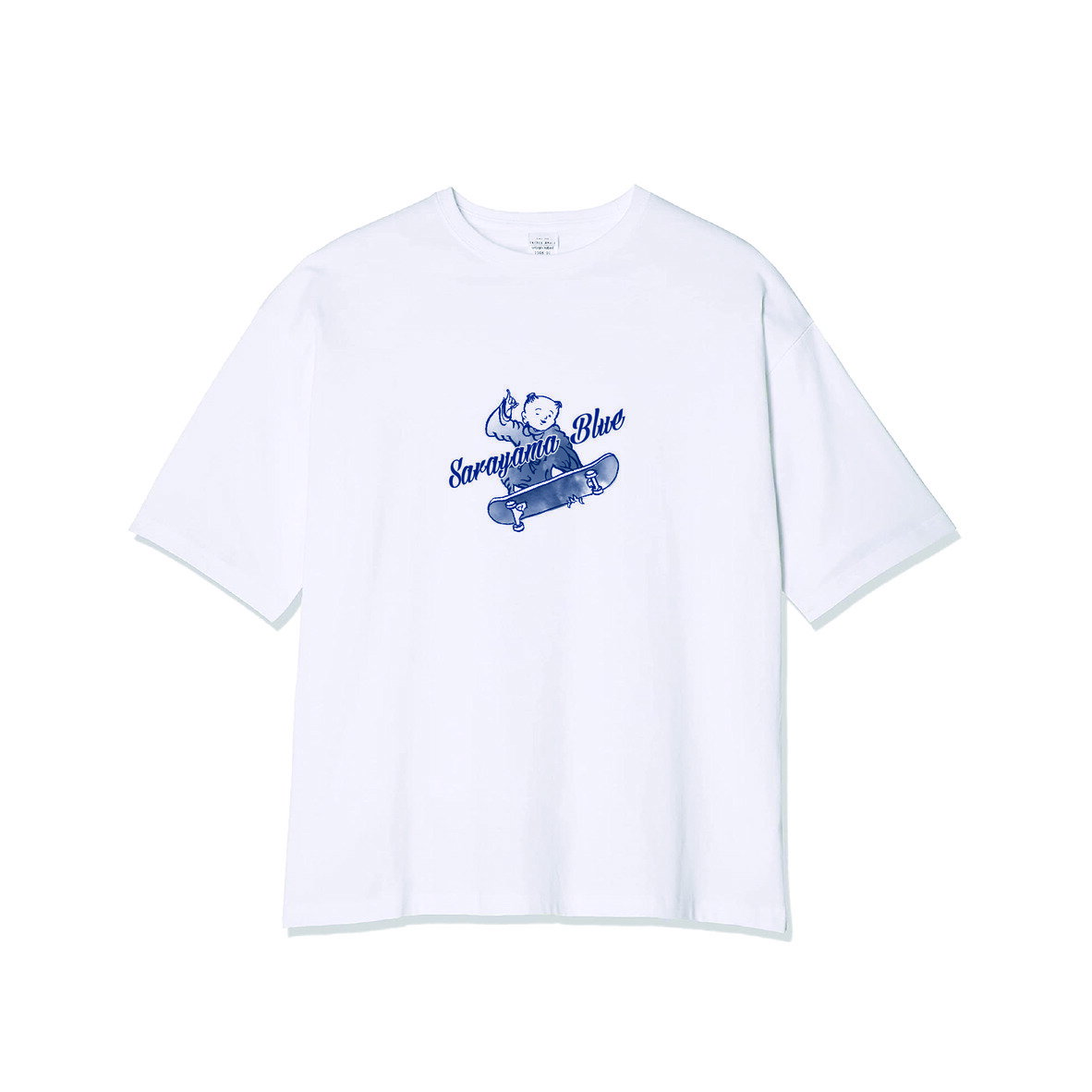 深海商店 XLサイズ "呉須"プリントTシャツ -KARAKO-