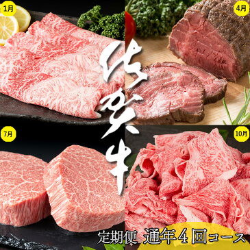N100-10【ふるさと納税】贅沢な佐賀牛 プレミアム定期便・通年4回【ヒレステーキも楽しめます!】