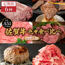 【ふるさと納税】<定期便6回>佐賀牛色々食べ比べ/ ふるさと納税 肉 お肉 牛肉 赤身 国産 切り落とし バーベキュー 焼肉 贈答 佐賀 佐賀県 大町町 特産品...