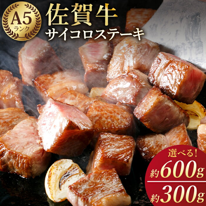 [選べる容量!]佐賀牛 A5 サイコロステーキ [300g or 600g] [肉の三栄] 