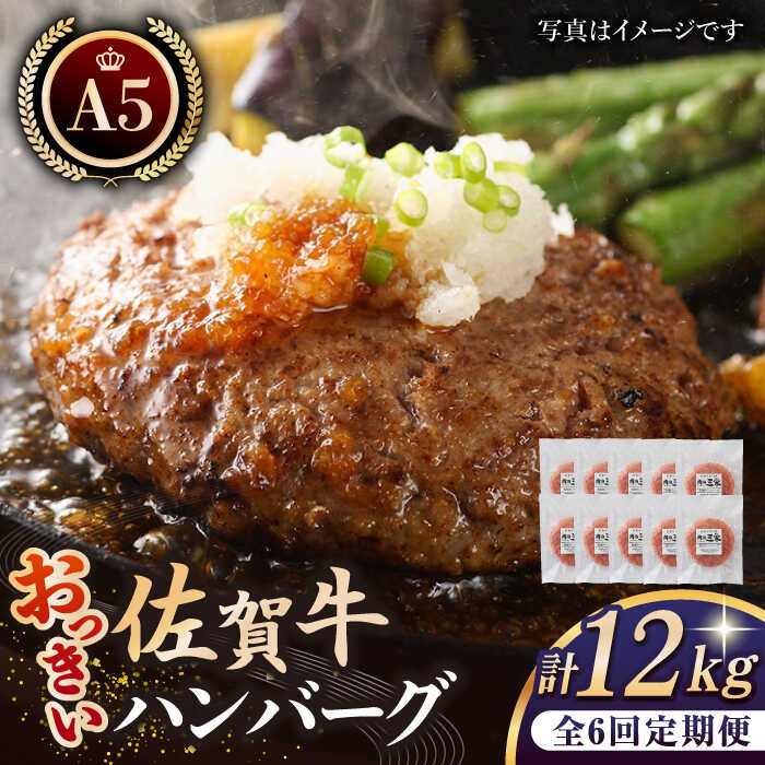 【全6回定期便】佐賀牛 おっきいハンバーグ 200g×10個 【肉の三栄】 [HAA038]