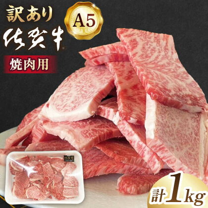 【最高級 A5ランク】訳あり 佐賀牛 焼肉セット 1kg 【山下牛舎】[HAD148]