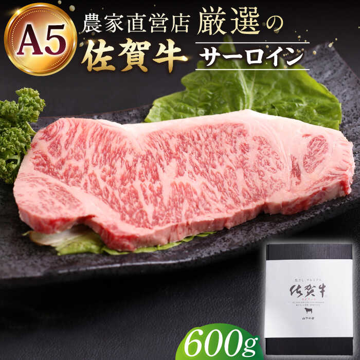 6位! 口コミ数「4件」評価「4.75」佐賀牛 A5 サーロイン ステーキ 600g ( 300g 2枚 ) 【山下牛舎】 [HAD027]