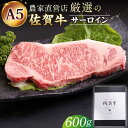 30位! 口コミ数「4件」評価「4.75」佐賀牛 A5 サーロイン ステーキ 600g ( 300g 2枚 ) 【山下牛舎】 [HAD027]